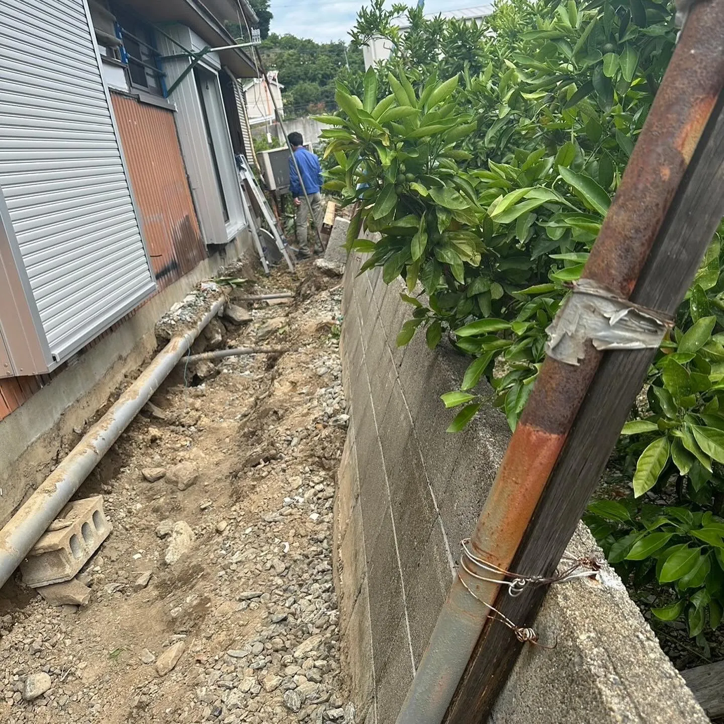 大雨の災害で、